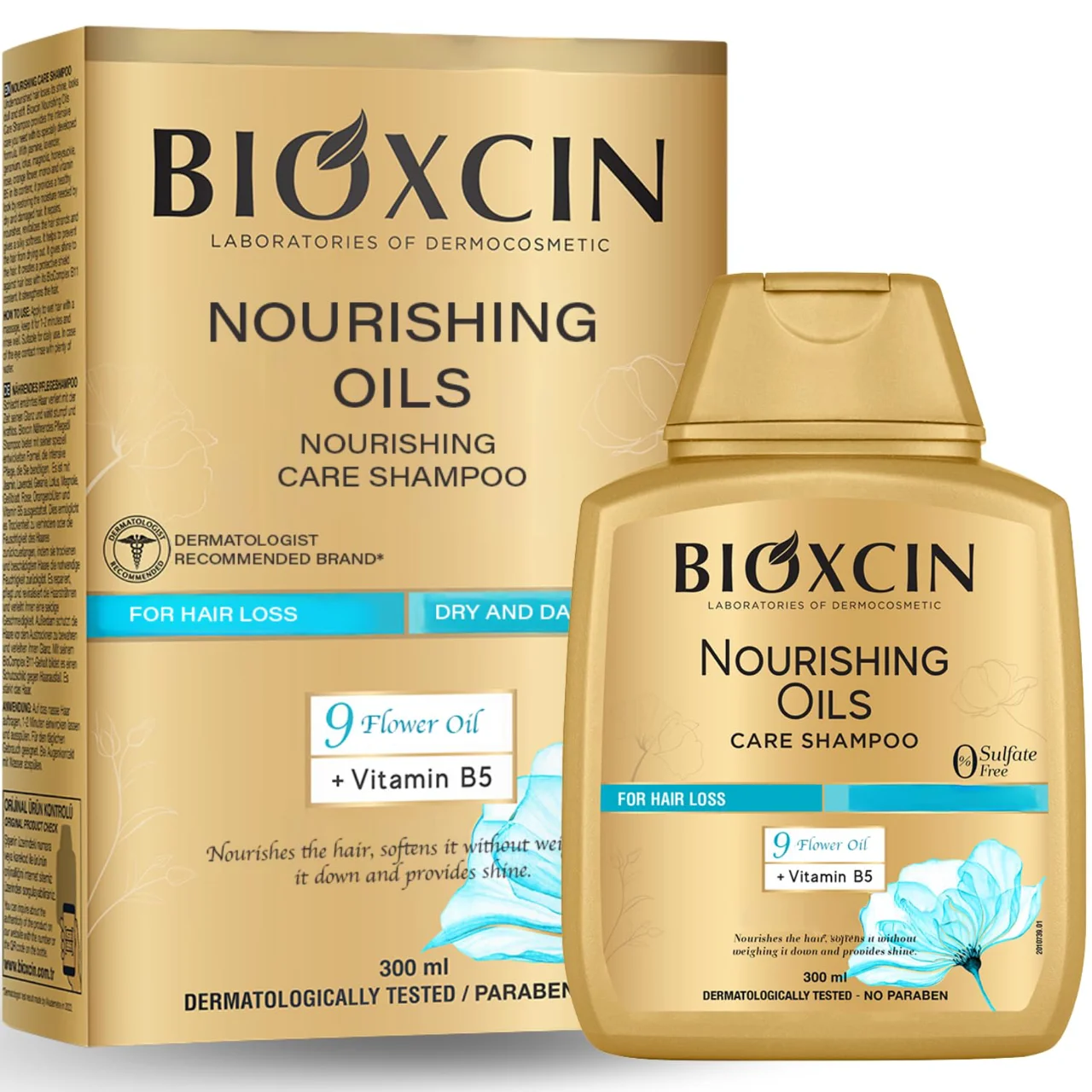 شامپو تقویت کننده و ترمیم کننده مو بیوکسین مدل Nourishing Oils Care