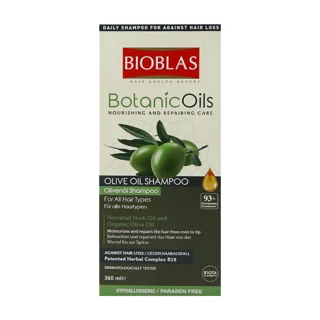 شامپو ضد ریزش مو بیوبلاس مدل Botanic Oils Olive Oil (روغن زیتون) حجم ۳۶۰ میلیلیتر