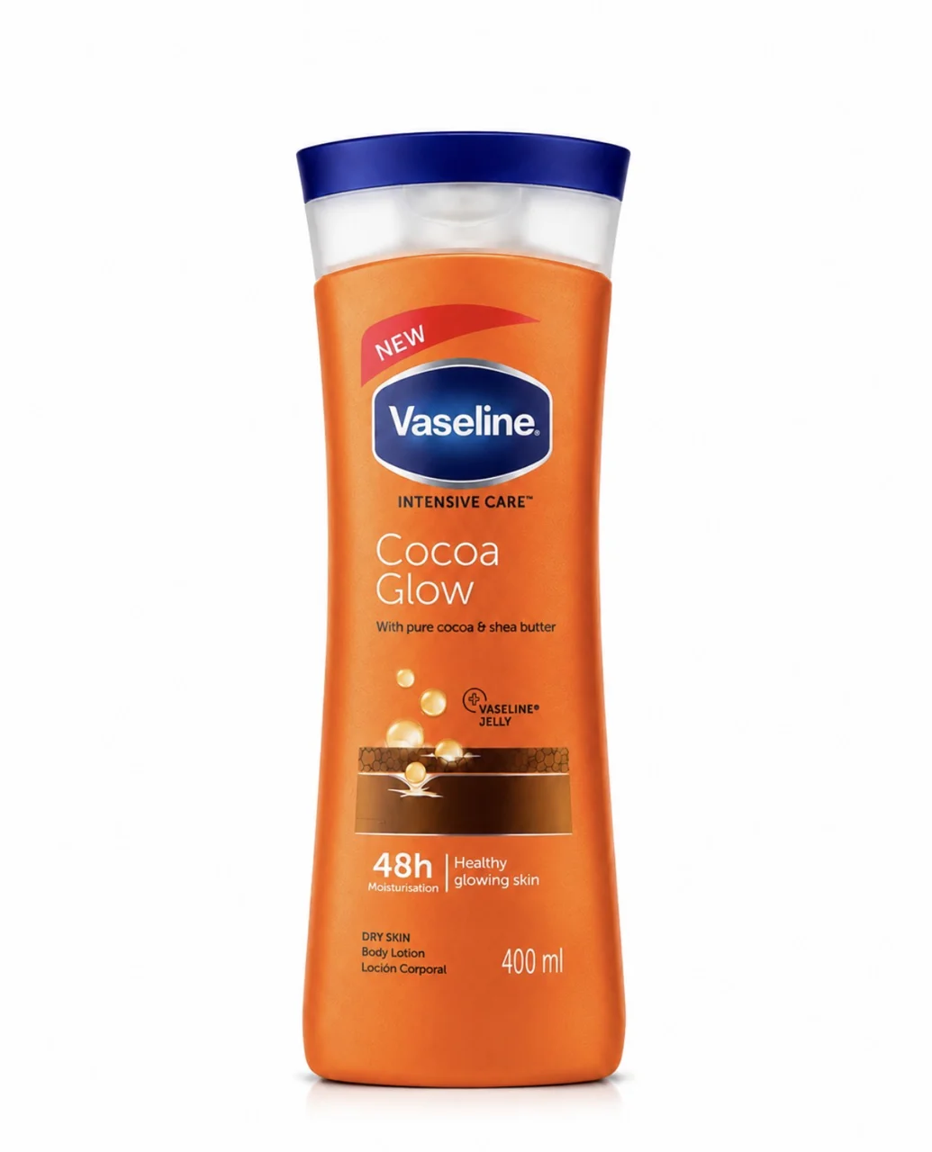 لوسیون بدن وازلین مدل Cocoa Glow حجم 400 میل