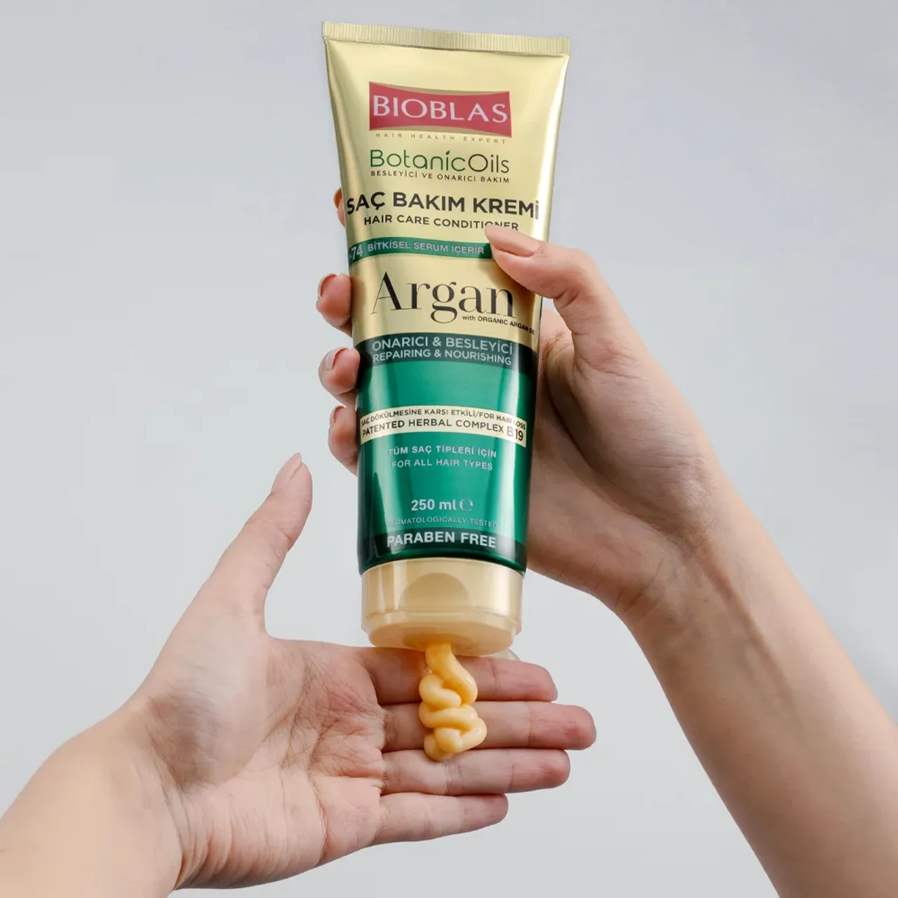 ماسک مو آرگان بیوبلاس مدل Repairing & Nourishing حجم 250 میلی‌لیتر