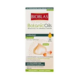 شامپو سیر بیوبلاس مدل BOTANIC OILS  ضد ریزش مو حجم 360 میلی لیتر