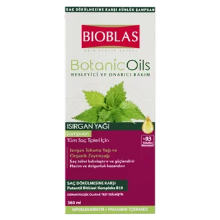 شامپو ضد ریزش مو بیوبلاس مدل Botanic Oils روغن دانه گزنه حجم ۳۶۰ میلیلیتر