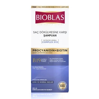 شامپو ضد ریزش مو بیوبلاس مدل PROCYANIDIN+BIOTIN حجم 360 میلی لیتر